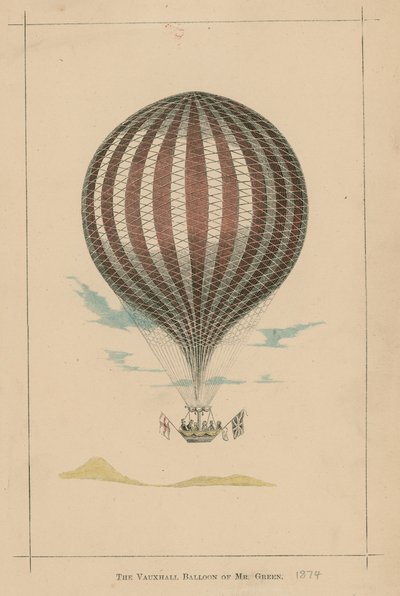 Balón Vauxhall pana Greena; Vauxhall Gardens, Londýn od English School
