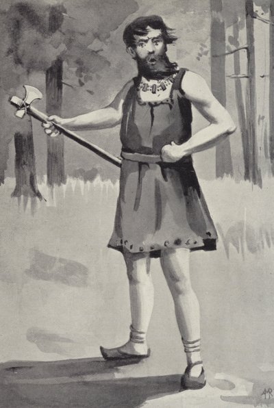 The Warrior Chief (litho) od English School