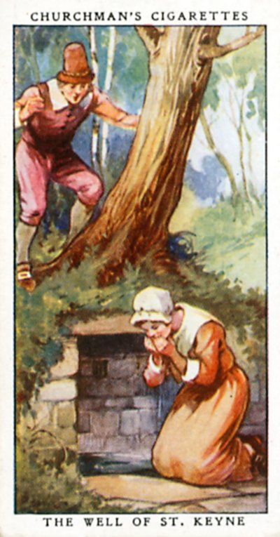 Studna sv. Keyna (barevná litografie) od English School