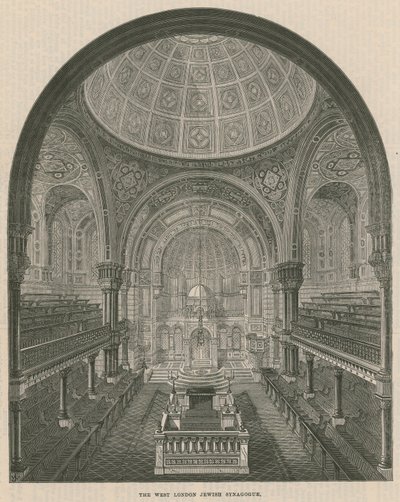 Židovská synagoga v západním Londýně od English School