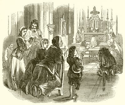 Mladý Moliere v kostele od English School