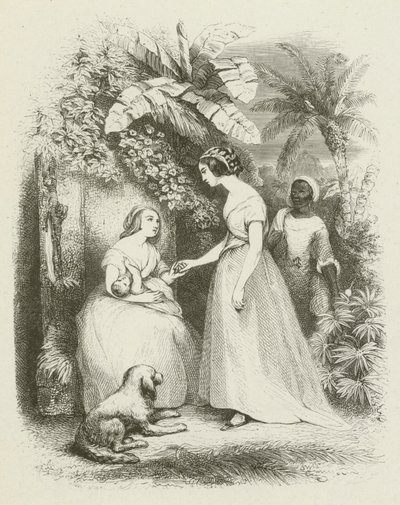 Příjezd Madame De La Tour (rytina) od English School