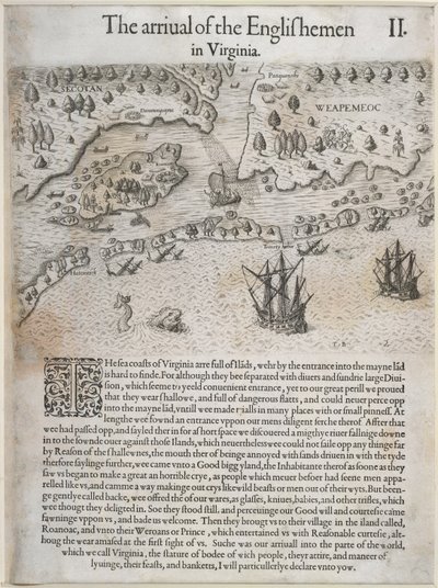 „Příchod Angličanů do Virginie“ od English School
