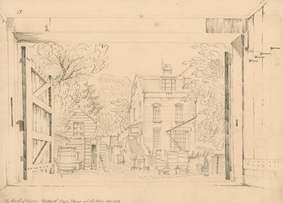 Zadní část domu George Gibbertse v Putney, září 1872 od English School