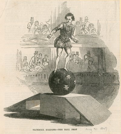 Míčový výkon, Vauxhall Gardens, Londýn od English School