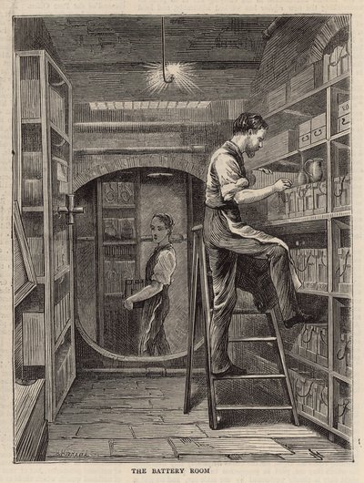 Místnost pro baterie od English School