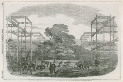 Budova v Hyde Parku v Londýně pro Velkou výstavu z roku 1851 od English School
