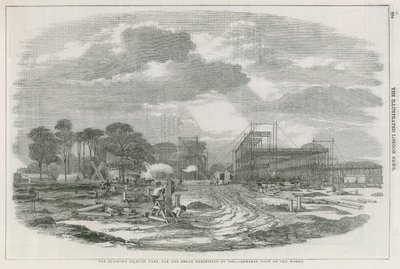 Budova v Hyde Parku v Londýně pro Velkou výstavu z roku 1851 od English School