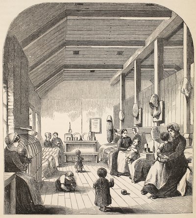 Trestanecká školka v Brixtonu, ilustrace z knihy The Criminal Prisons of London and Scenes from Prison Life od Henryho Mayhewa a Johna Binnyho, pub. 1862 od English School