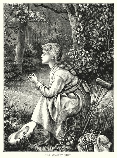 Návštěva země (rytina) od English School