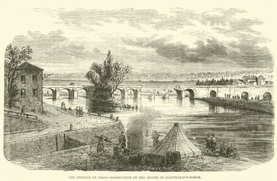 Obrana Paříže, zničení mostu Joinville-sur-Marne, listopad 1870 od English School