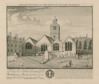 Východní vyhlídka kostela svatého Leonarda Shoreditche od English School