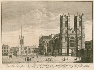 Východní vyhlídka opatství svatého Petra farního kostela svaté Markéty, Westminster od English School