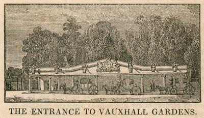 Vstup do Vauxhall Gardens v Londýně od English School