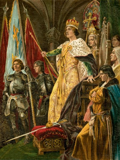 Výzva adresovaná Eduardu IV. (barevná litografie) od English School