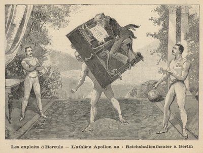 Herkulesovy činy - atletický Apollon v divadle Reichshallen v Berlíně od English School