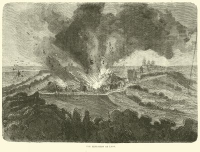 Výbuch v Laonu, září 1870 od English School