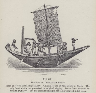 První nebo Maatit Boat (litografie) od English School