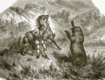 První výstřel na medvěda grizzlyho od English School