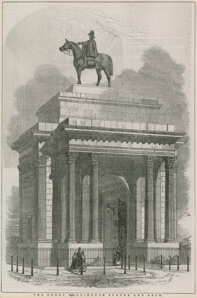 Velká Wellingtonova socha a oblouk, Hyde Park Corner, Londýn od English School