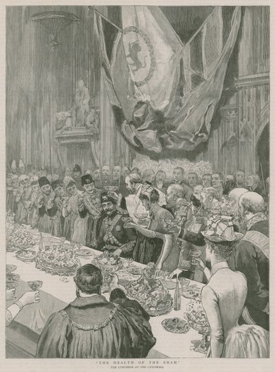 Zdraví šáha; Oběd v Guildhall v Londýně od English School
