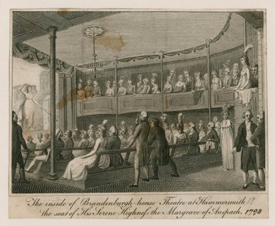 Vnitřek divadla Brandenburgh House v Hammersmith od English School