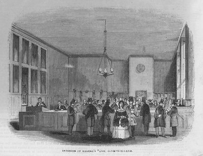 Interiér Bank of Messrs Rogers and Co od English School