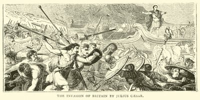 Invaze do Británie Juliem Caesarem od English School