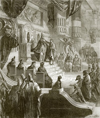 Babylónský král přijal Jehojakina po jeho propuštění z vězení od English School