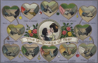 Jazyk nohou, flirtování hraním footsie od English School