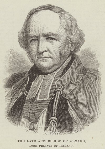 Zesnulý arcibiskup z Armaghu, lord primas Irska (rytina) od English School