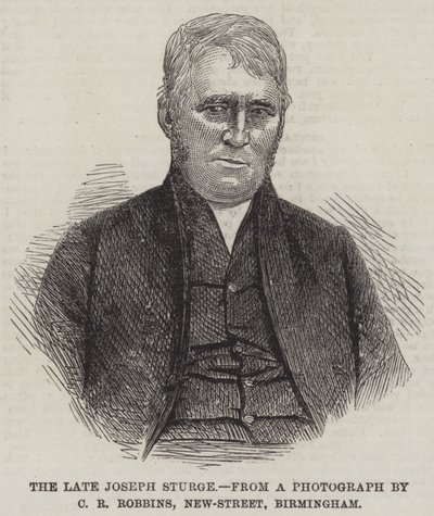 Zesnulý Joseph Sturge (rytina) od English School