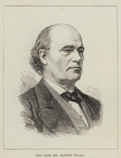 Zesnulý pan Alfred Wigan (rytina) od English School