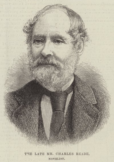 Zesnulý pan Charles Reade, romanopisec (rytina) od English School