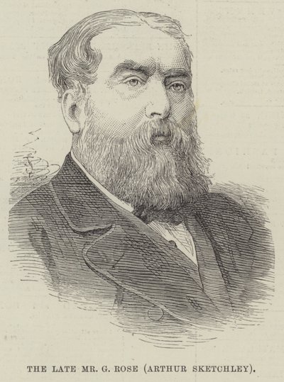 Zesnulý pan G Rose, Arthur Sketchley (rytina) od English School