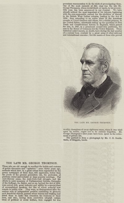 Zesnulý pan George Thompson (rytina) od English School