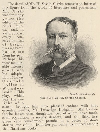 Zesnulý pan H. Savile-Clarke (rytina) od English School
