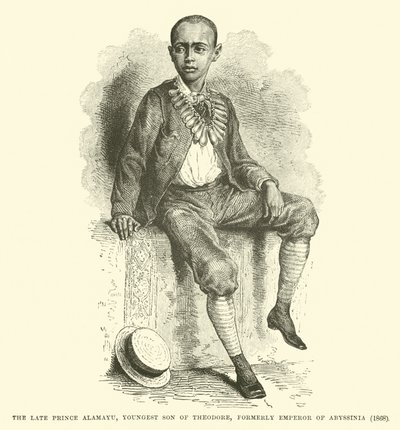 Zesnulý princ Alamayu, nejmladší syn Theodora, dříve císař Habeše, 1868 od English School