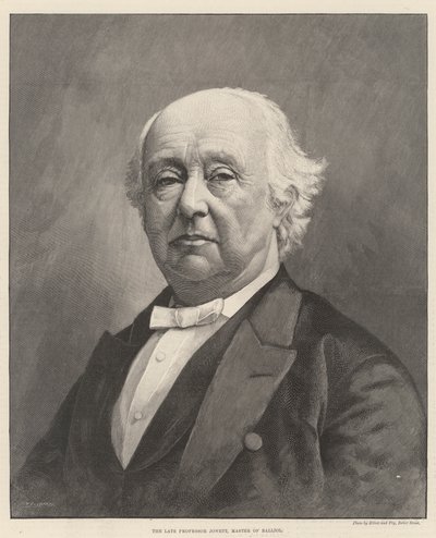 Zesnulý profesor Jowett, Master of Balliol (rytina) od English School