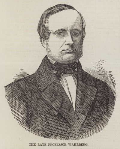 Zesnulý profesor Wahlberg (rytina) od English School