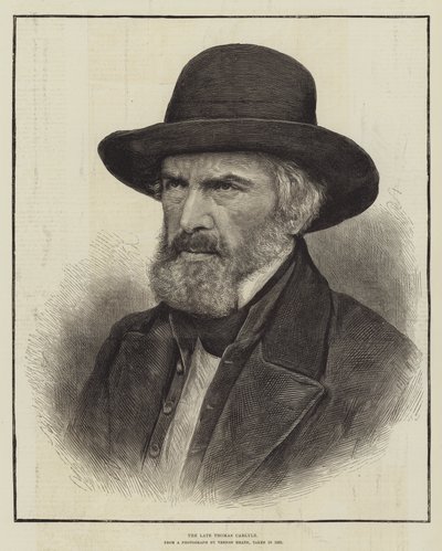 Zesnulý Thomas Carlyle (rytina) od English School