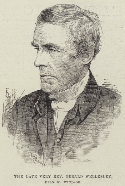 Zesnulý velmi reverend Gerald Wellesley, děkan z Windsoru (rytina) od English School