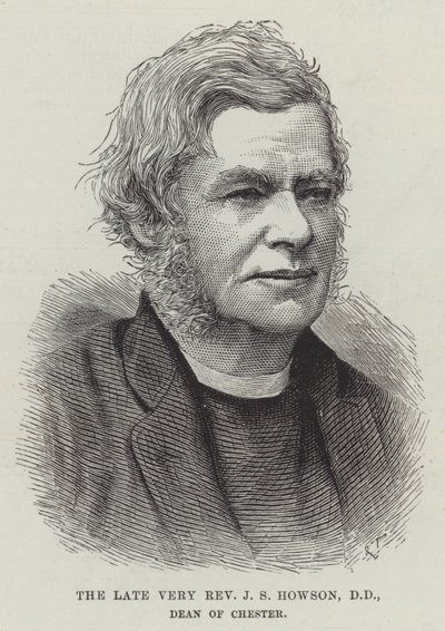 Zesnulý velmi reverend JS Howson, DD, děkan z Chesteru (rytina) od English School