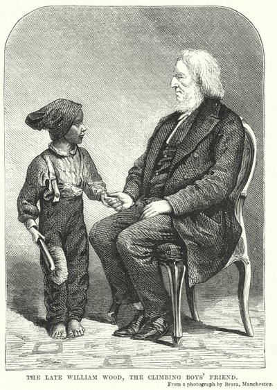 Zesnulý William Wood, přítel lezeckého chlapce (rytina) od English School