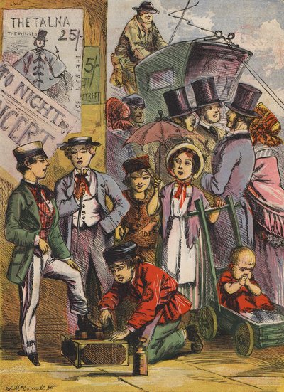 Malá černá bota (barevná litografie) od English School