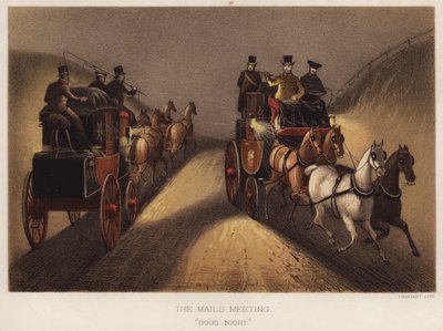 Setkání pošty, "dobrou noc" (barva litho) od English School