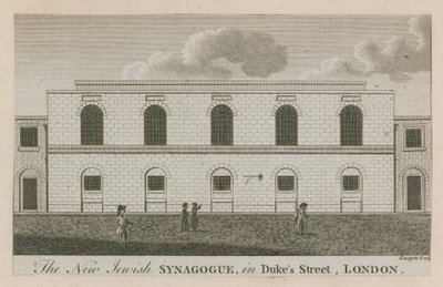 Nová židovská synagoga v Dukes Street v Londýně od English School