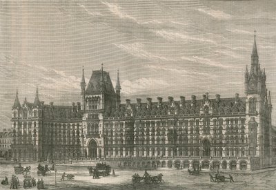 Nový hotel na nádraží Midland, Euston Road, Londýn od English School