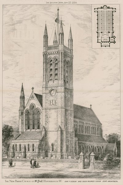 Nový farní kostel svatého Pavla, Hammersmith od English School
