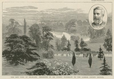 Nový park v Highgate představil Sir Sydney Waterlow od English School